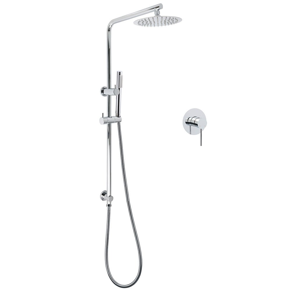 WELS Bathroom Round 8" Rain Shower Head Single Mode Brass Handheld Spray Rail Arm Set Mixer - Furniture > Bathroom > Shower Heads & Screens - Rivercity House & Home Co. (ABN 18 642 972 209) - Affordable Modern Furniture Australia
