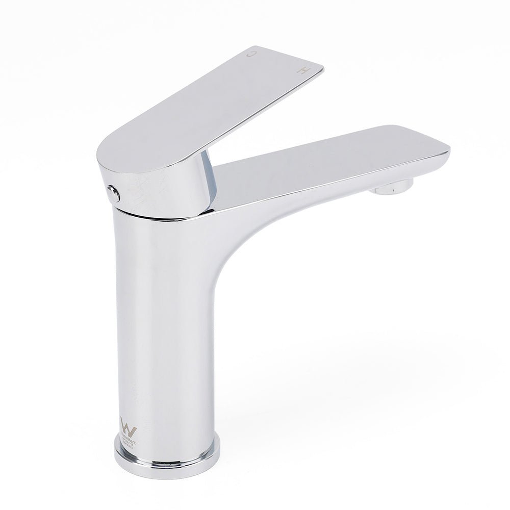 WELS Bathroom Vanity Kitchen Laundry Round Chrome Basin Mixer Sink Faucet Tap - Furniture > Bathroom > Shower Heads & Screens - Rivercity House & Home Co. (ABN 18 642 972 209) - Affordable Modern Furniture Australia