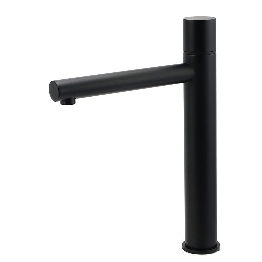 WELS Black 30cm Tall Basin Mixer Vanity Sink Faucet Bubble Tap Laundry 180º Turn - Furniture > Bathroom > Shower Heads & Screens - Rivercity House & Home Co. (ABN 18 642 972 209) - Affordable Modern Furniture Australia