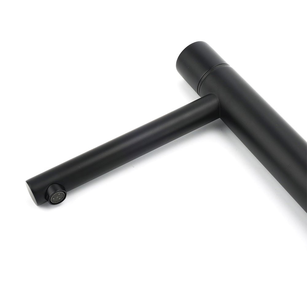 WELS Black 30cm Tall Basin Mixer Vanity Sink Faucet Bubble Tap Laundry 180º Turn - Furniture > Bathroom > Shower Heads & Screens - Rivercity House & Home Co. (ABN 18 642 972 209) - Affordable Modern Furniture Australia