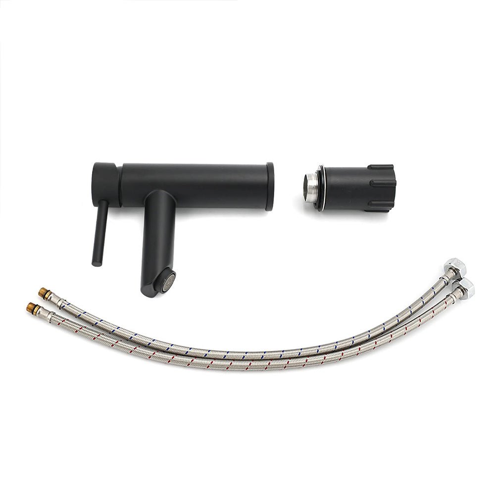 WELS Black 7.5L/min Kitchen Laundry Round Basin Mixer Vanity Sink Faucet Tap Set - Furniture > Bathroom > Shower Heads & Screens - Rivercity House & Home Co. (ABN 18 642 972 209) - Affordable Modern Furniture Australia