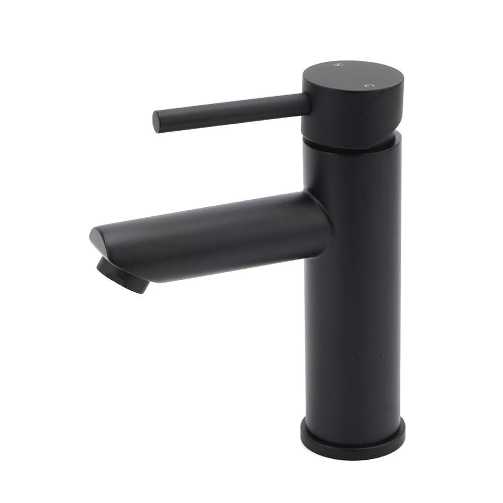 WELS Black 7.5L/min Kitchen Laundry Round Basin Mixer Vanity Sink Faucet Tap Set - Furniture > Bathroom > Shower Heads & Screens - Rivercity House & Home Co. (ABN 18 642 972 209) - Affordable Modern Furniture Australia