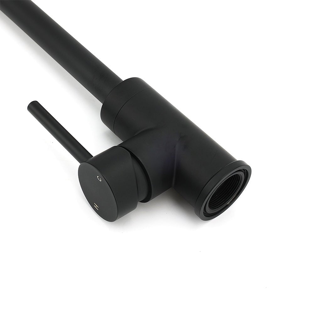 WELS Black Kitchen Sink Mixer Laundry Faucet Tapware 360° Swivel Gooseneck Spout - Furniture > Bathroom > Shower Heads & Screens - Rivercity House & Home Co. (ABN 18 642 972 209) - Affordable Modern Furniture Australia