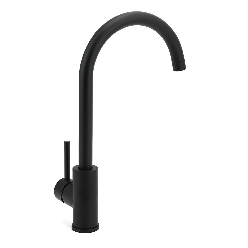 WELS Black Kitchen Sink Mixer Laundry Faucet Tapware 360° Swivel Gooseneck Spout - Furniture > Bathroom > Shower Heads & Screens - Rivercity House & Home Co. (ABN 18 642 972 209) - Affordable Modern Furniture Australia