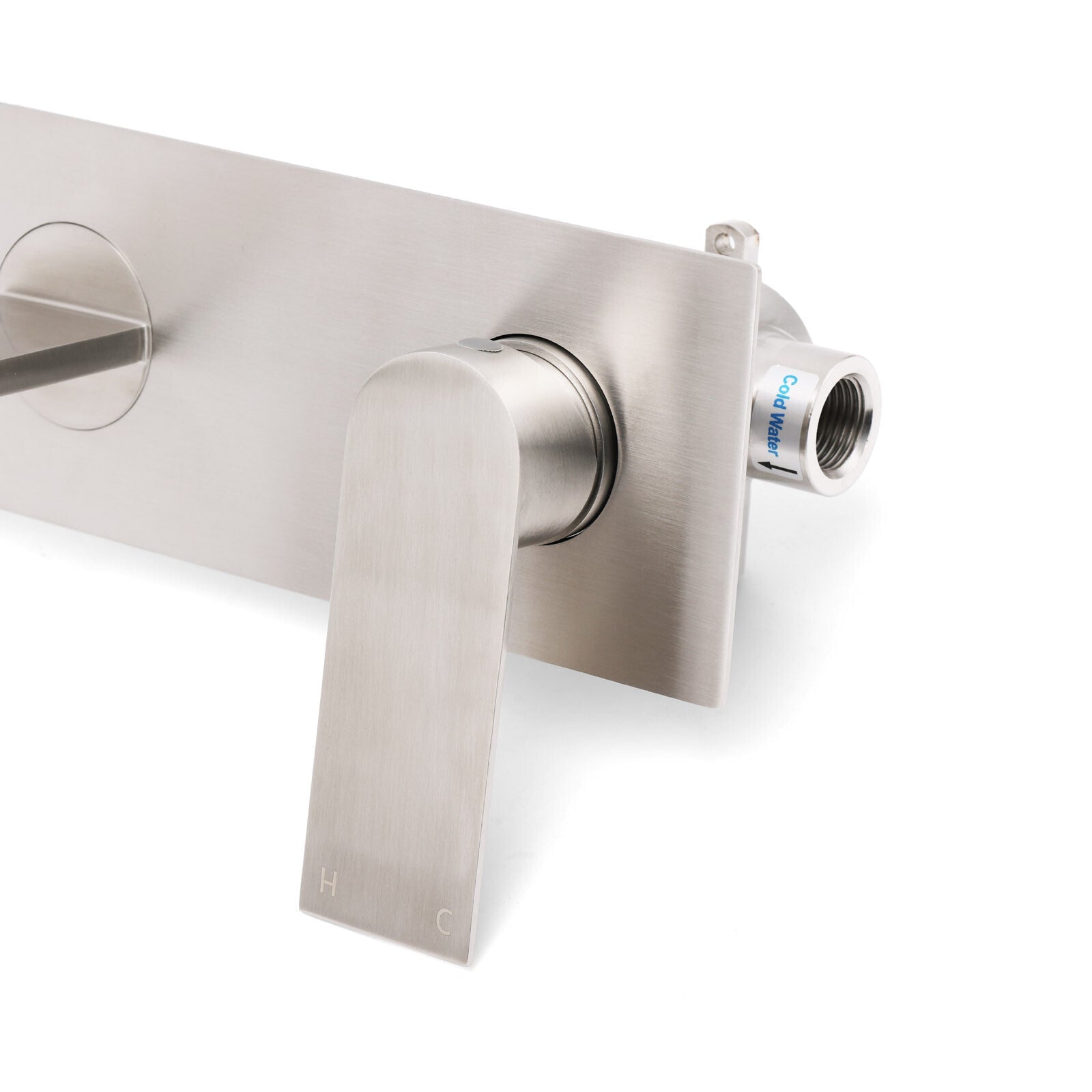 WELS Bruhsed Nickel Square Wall Concealed Basin Mixer Laundry Faucet Tap Spout - Furniture > Bathroom > Shower Heads & Screens - Rivercity House & Home Co. (ABN 18 642 972 209) - Affordable Modern Furniture Australia