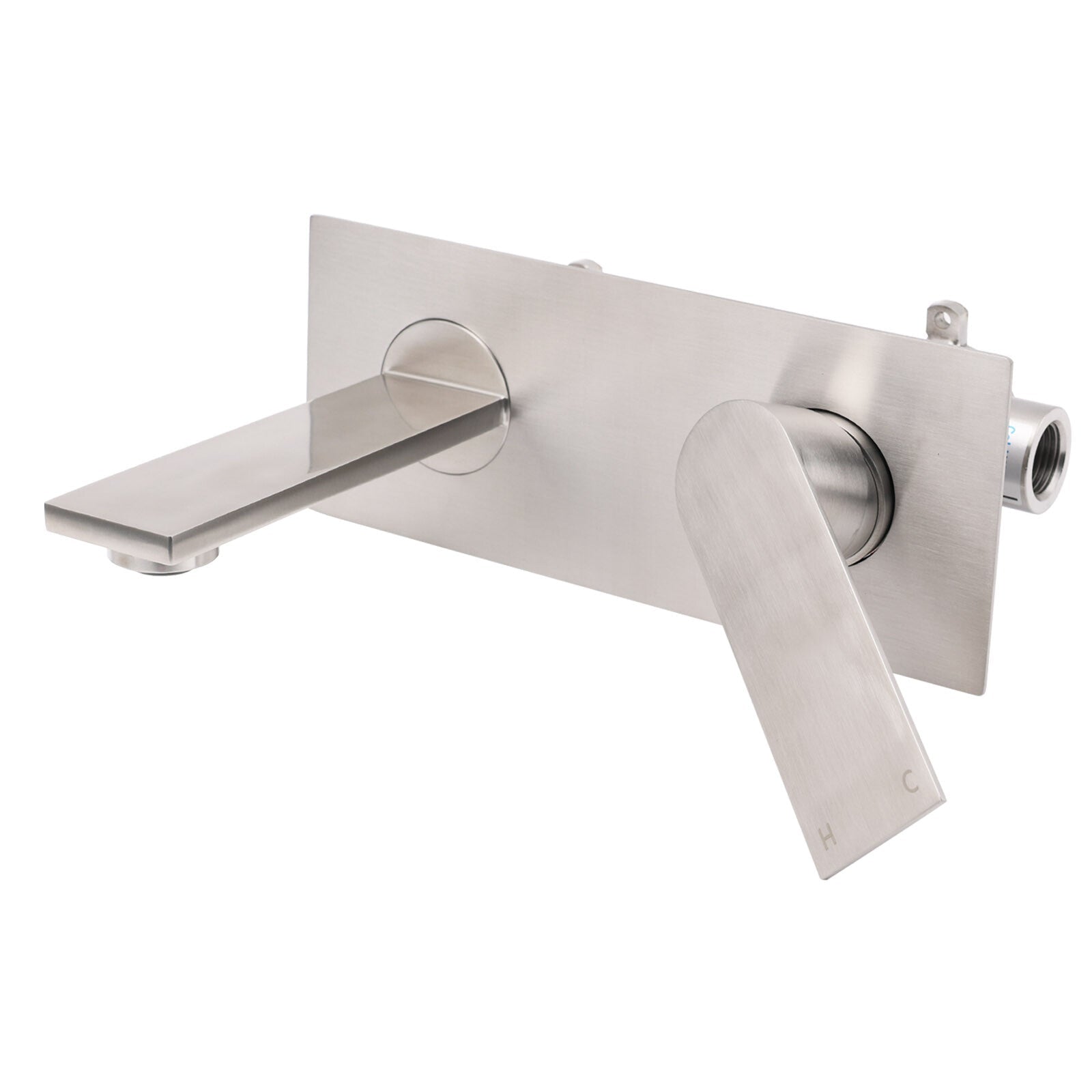 WELS Bruhsed Nickel Square Wall Concealed Basin Mixer Laundry Faucet Tap Spout - Furniture > Bathroom > Shower Heads & Screens - Rivercity House & Home Co. (ABN 18 642 972 209) - Affordable Modern Furniture Australia