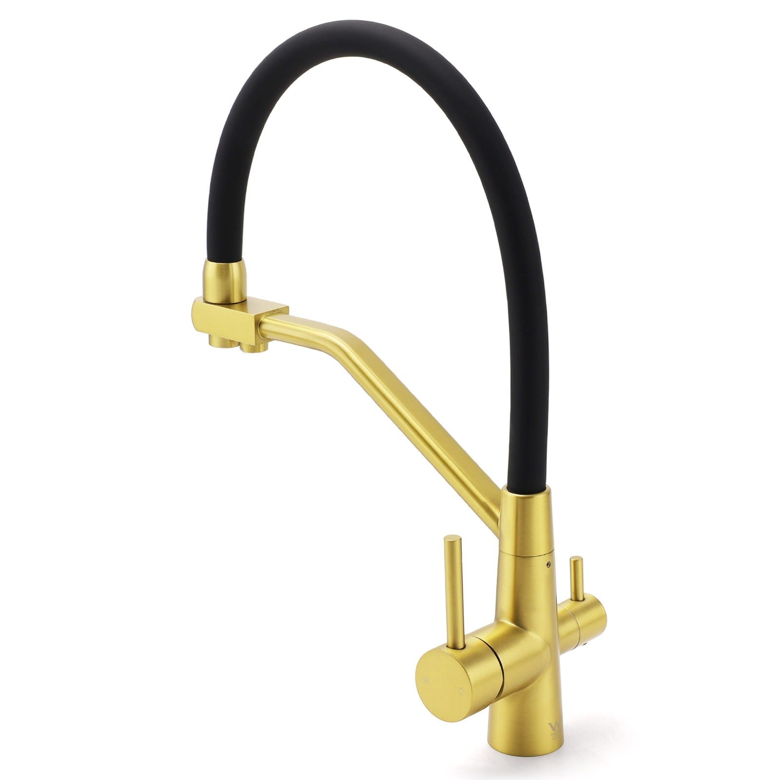 WELS Brushed Gold 3 - Way Pure Drink Water Kitchen Mixer Sink Tap Pull Out Spout - Furniture > Bathroom > Shower Heads & Screens - Rivercity House & Home Co. (ABN 18 642 972 209) - Affordable Modern Furniture Australia