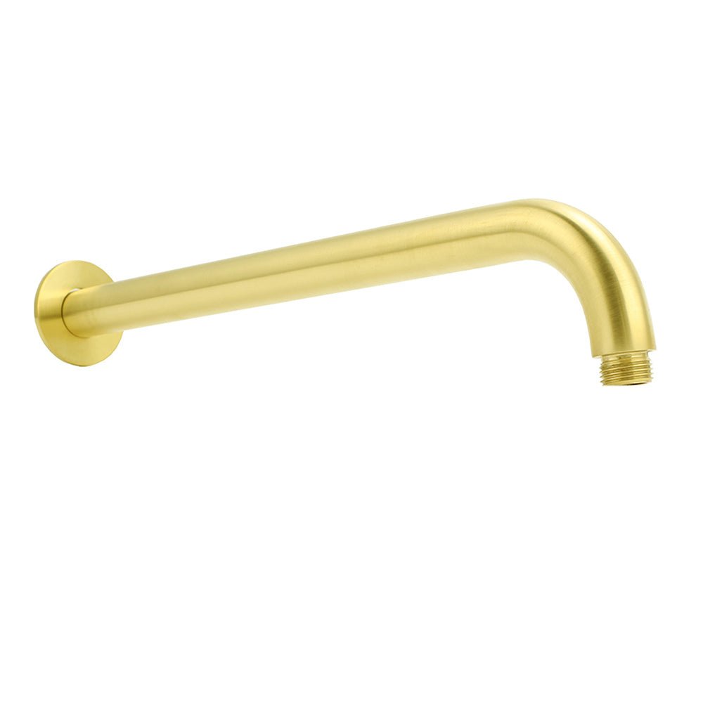 WELS Brushed Gold 8" Shower Rainfall Head + 355mm Straight Wall Mounted Arm Set - Furniture > Bathroom > Shower Heads & Screens - Rivercity House & Home Co. (ABN 18 642 972 209) - Affordable Modern Furniture Australia