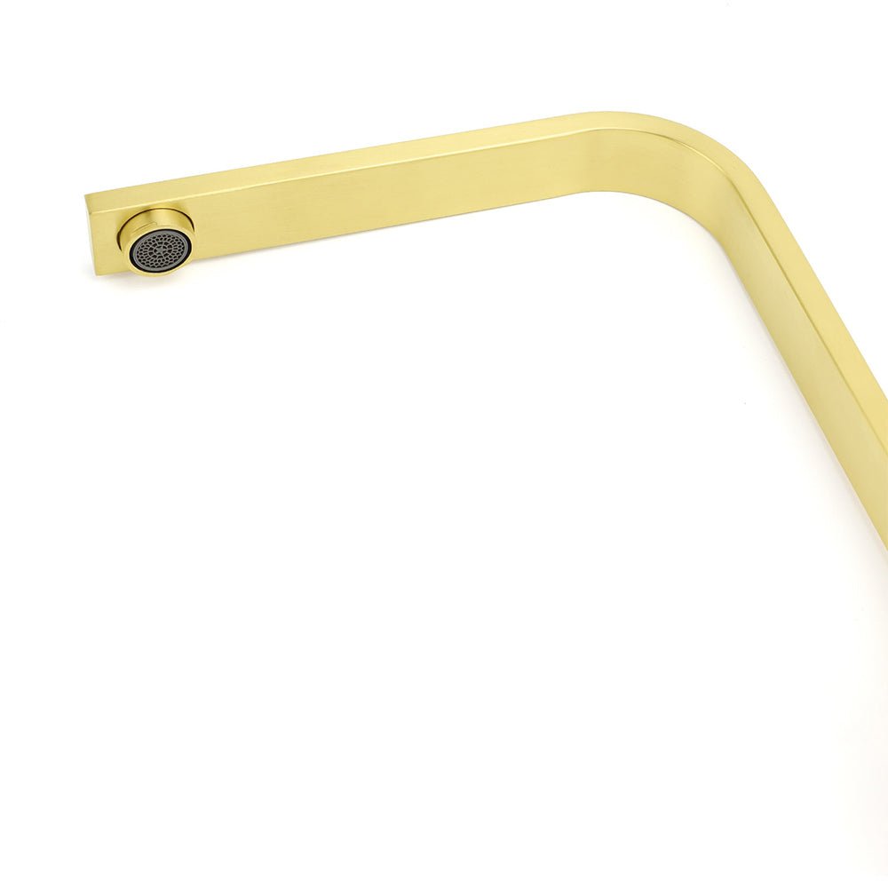WELS Brushed Gold Gooseneck 360º Swivel Laundry Sink Kitchen Mixer Faucet Tap - Furniture > Bathroom > Shower Heads & Screens - Rivercity House & Home Co. (ABN 18 642 972 209) - Affordable Modern Furniture Australia
