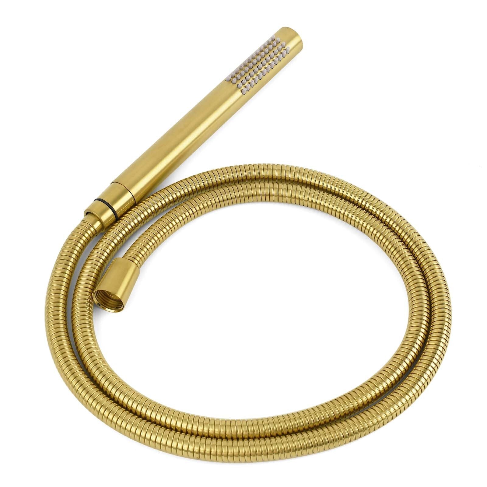 WELS Brushed Gold Large 12" Rain Shower Head Ergonomic Handheld Rose Diverter Twin Taps Combo - Furniture > Bathroom > Shower Heads & Screens - Rivercity House & Home Co. (ABN 18 642 972 209) - Affordable Modern Furniture Australia
