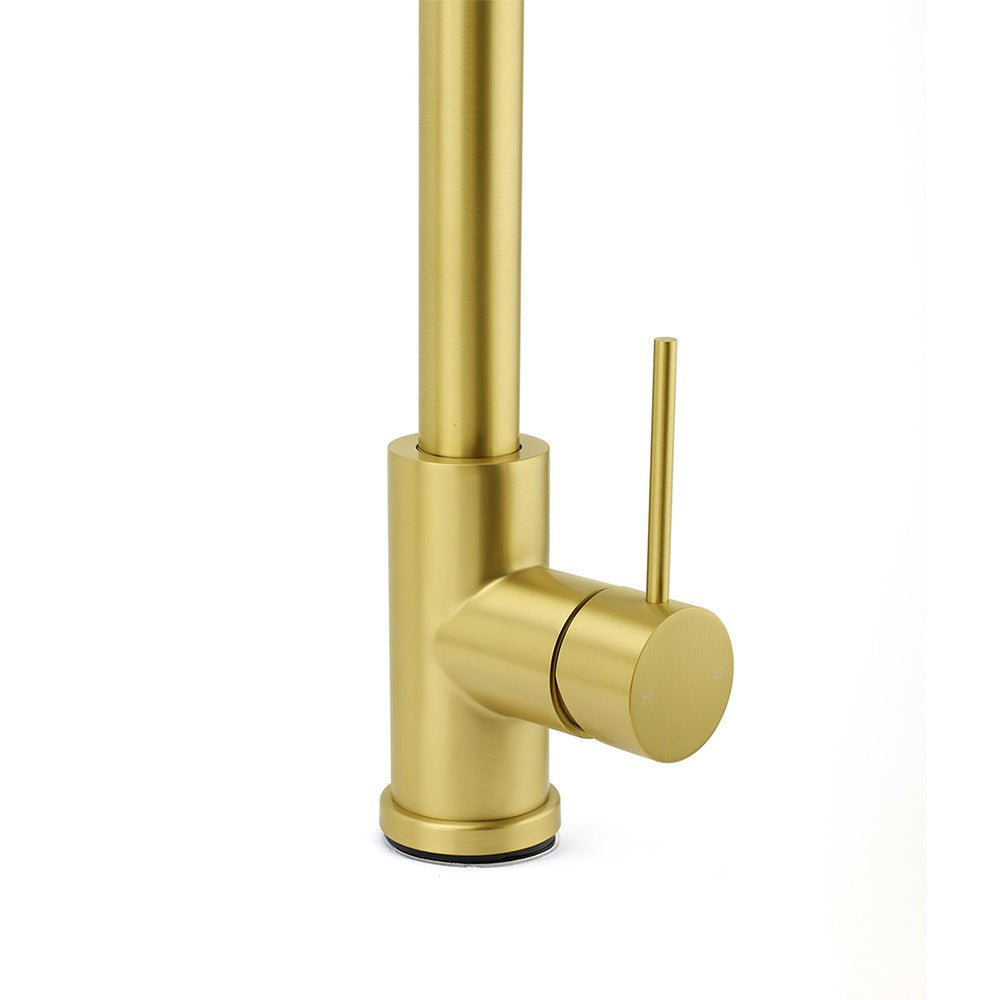 WELS Brushed Gold Pull Out Kitchen Sink Tap Basin Mixer Faucet 2 Modes Spout Set - Furniture > Bathroom > Shower Heads & Screens - Rivercity House & Home Co. (ABN 18 642 972 209) - Affordable Modern Furniture Australia