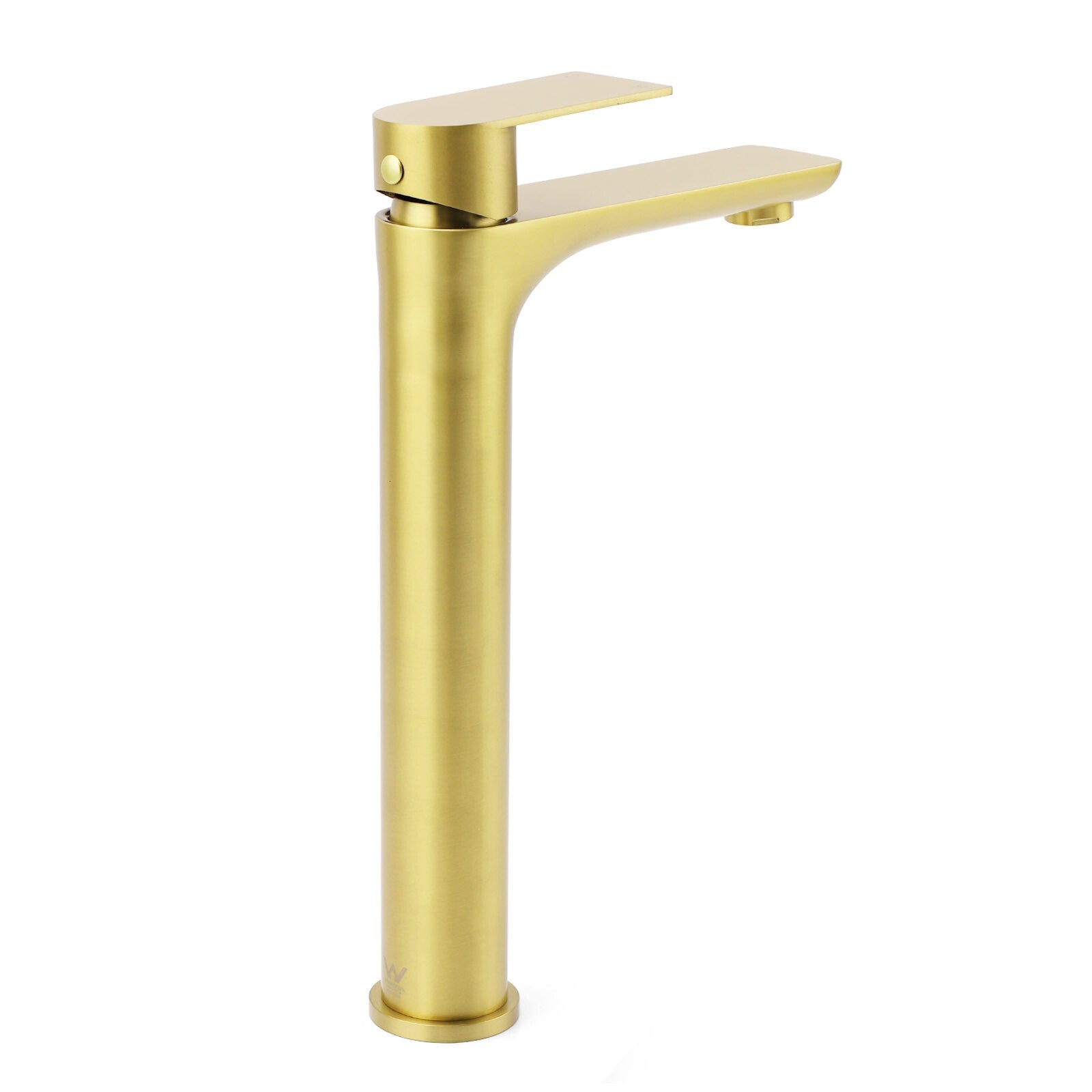 WELS Brushed Gold Round Tall Basin Mixer Bathroom Vanity Faucet Tap Lever Handle - Furniture > Bathroom > Shower Heads & Screens - Rivercity House & Home Co. (ABN 18 642 972 209) - Affordable Modern Furniture Australia