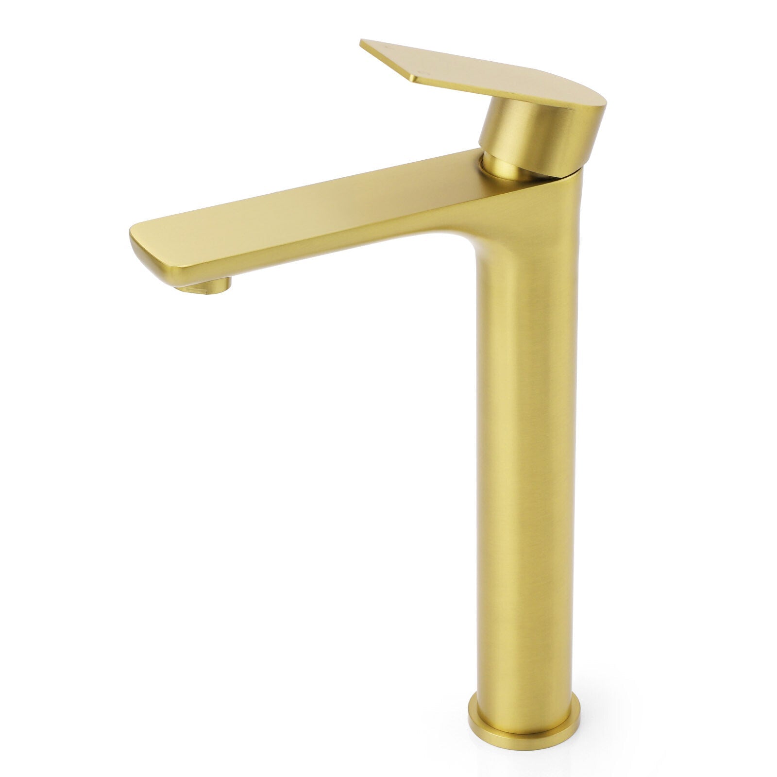 WELS Brushed Gold Round Tall Basin Mixer Bathroom Vanity Faucet Tap Lever Handle - Furniture > Bathroom > Shower Heads & Screens - Rivercity House & Home Co. (ABN 18 642 972 209) - Affordable Modern Furniture Australia