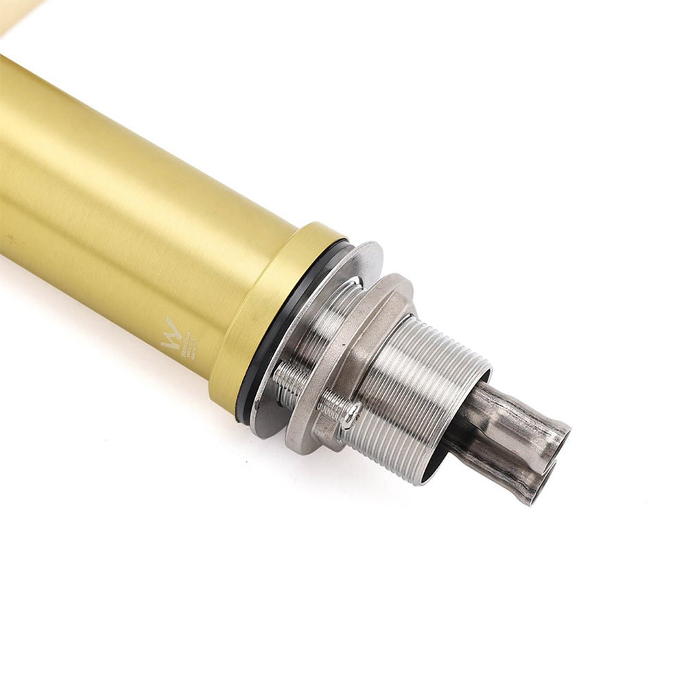 WELS Brushed Gold Short Square Basin Mixer Vanity Sink Faucet Spout Laundry Tap - Furniture > Bathroom > Shower Heads & Screens - Rivercity House & Home Co. (ABN 18 642 972 209) - Affordable Modern Furniture Australia