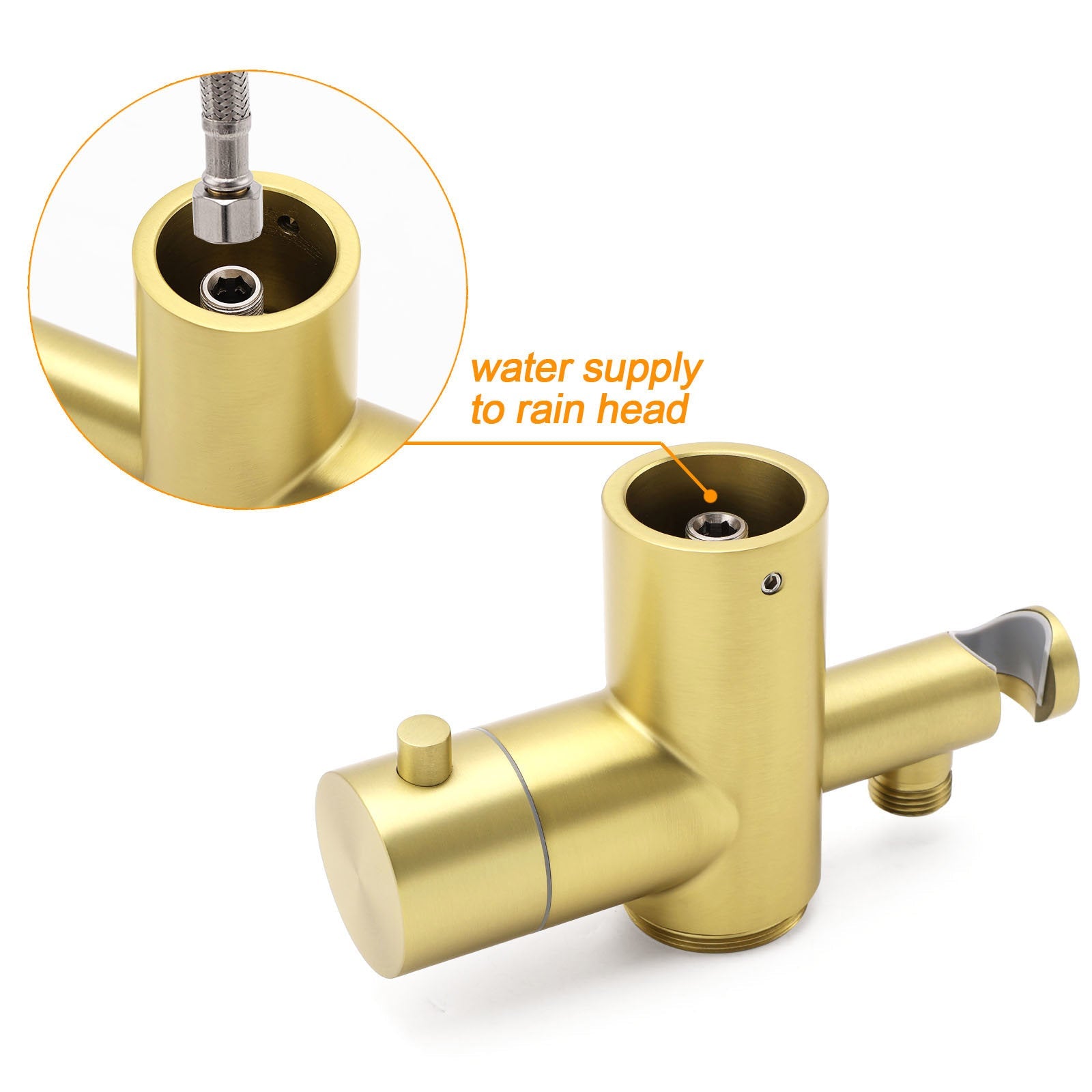 WELS Brushed Gold Twin Shower Handset Combo Set Outdoor Washing 10" Head 316 SUS - Furniture > Bathroom > Shower Heads & Screens - Rivercity House & Home Co. (ABN 18 642 972 209) - Affordable Modern Furniture Australia