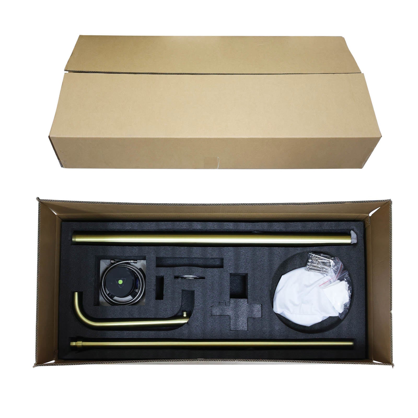WELS Brushed Gold Twin Shower Handset Combo Set Outdoor Washing 10" Head 316 SUS - Furniture > Bathroom > Shower Heads & Screens - Rivercity House & Home Co. (ABN 18 642 972 209) - Affordable Modern Furniture Australia