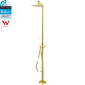 KYLINS 10" Twin Shower Handset Combo Set with 1.5m Hose - Brushed Gold