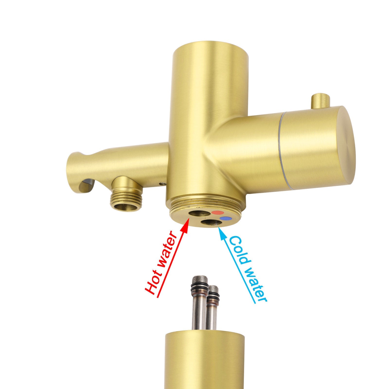 WELS Brushed Gold Twin Shower Handset Combo Set Outdoor Washing 10" Head 316 SUS - Furniture > Bathroom > Shower Heads & Screens - Rivercity House & Home Co. (ABN 18 642 972 209) - Affordable Modern Furniture Australia