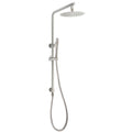 2in1 Brushed Nickel Shower Set with 8" Round Rainfall Head & Sliding Rail - Stainless Steel