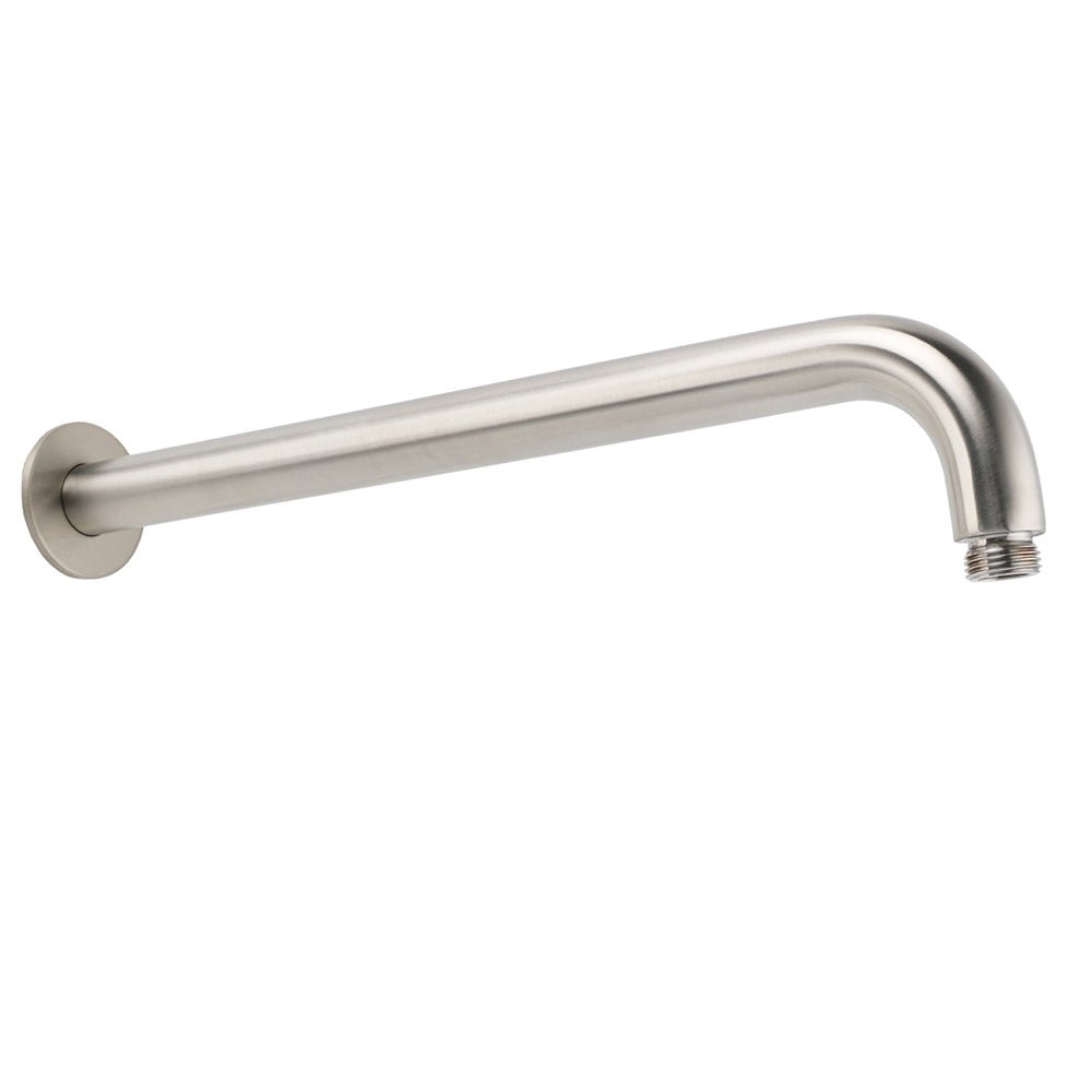WELS Brushed Nickel Round 12" Rain Shower Head Straight Wall Mount Arm Mixer Set - Furniture > Bathroom > Shower Heads & Screens - Rivercity House & Home Co. (ABN 18 642 972 209) - Affordable Modern Furniture Australia