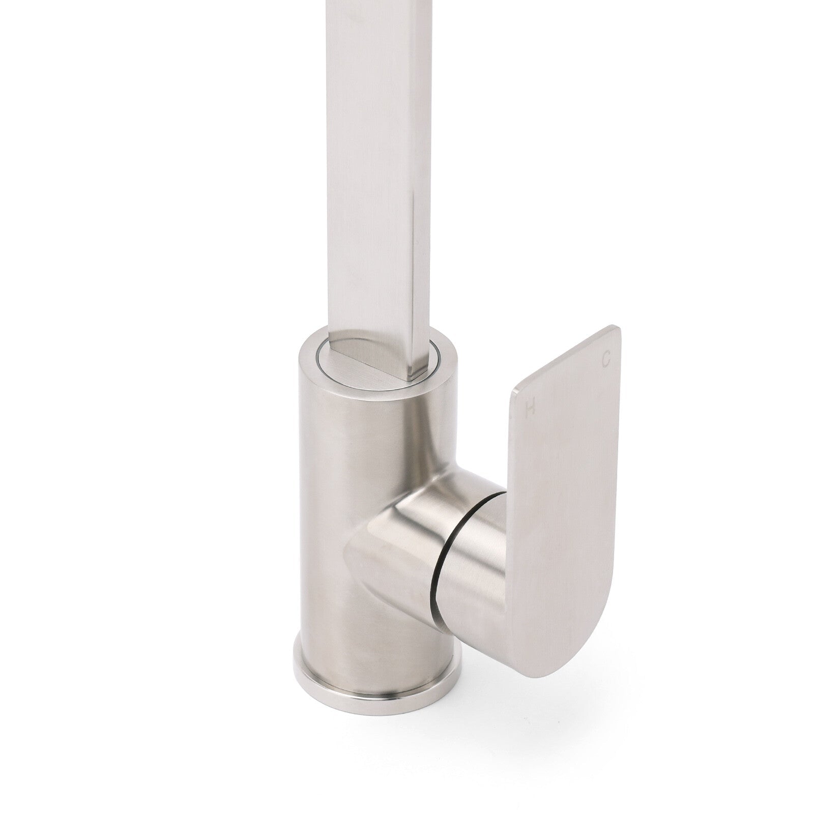 WELS Brushed Nickel Square Kitchen Sink Laundry Mixer 360º Swivel Faucet Tapware - Furniture > Bathroom > Shower Heads & Screens - Rivercity House & Home Co. (ABN 18 642 972 209) - Affordable Modern Furniture Australia