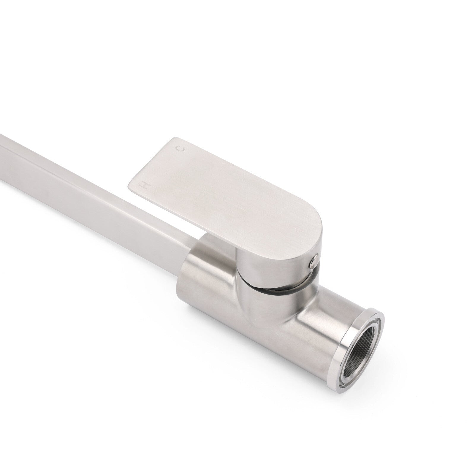 WELS Brushed Nickel Square Kitchen Sink Laundry Mixer 360º Swivel Faucet Tapware - Furniture > Bathroom > Shower Heads & Screens - Rivercity House & Home Co. (ABN 18 642 972 209) - Affordable Modern Furniture Australia
