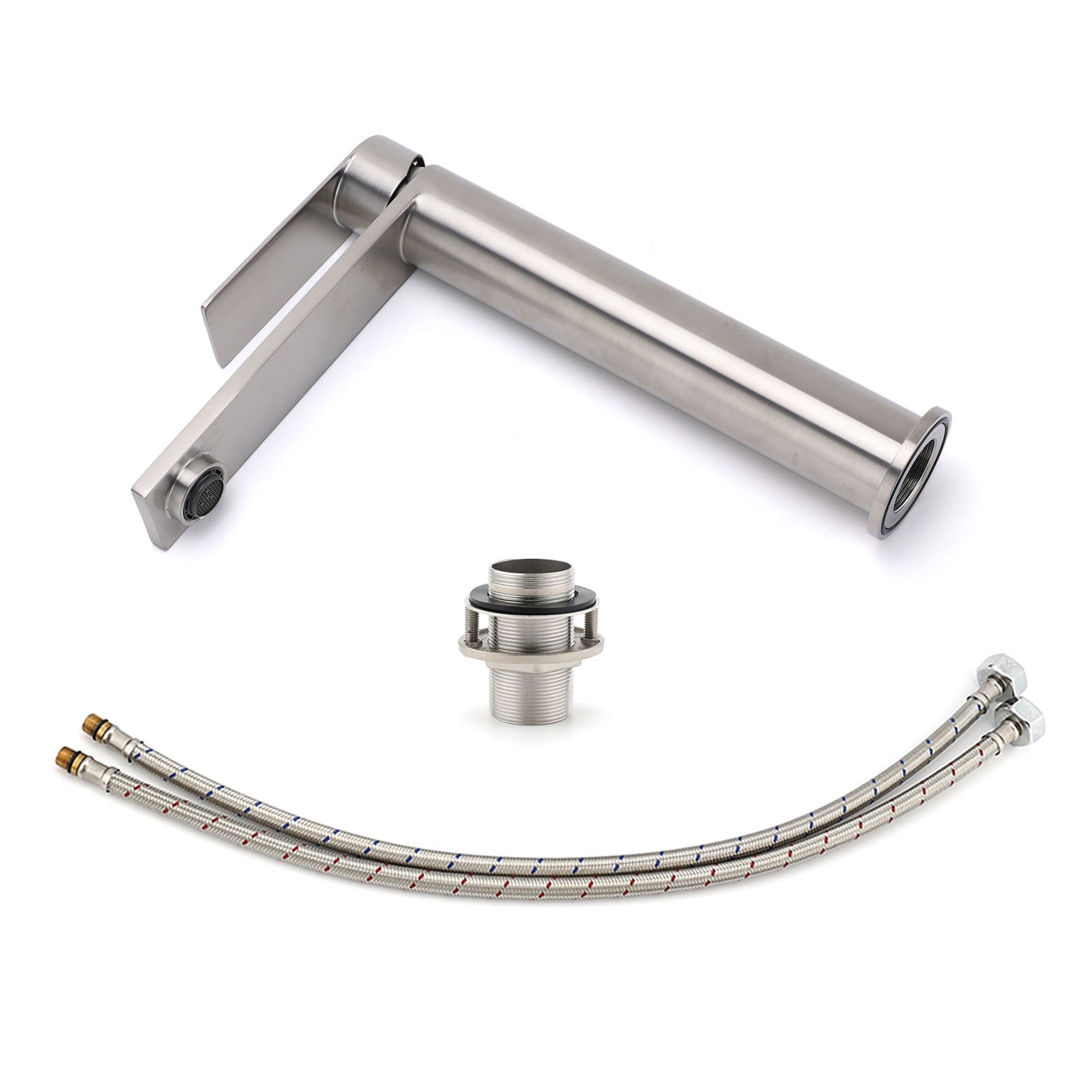 WELS Brushed Nickel Tall Basin Mixer Vanity Sink Faucet Spout 304SUS Laundry Tap - Furniture > Bathroom > Shower Heads & Screens - Rivercity House & Home Co. (ABN 18 642 972 209) - Affordable Modern Furniture Australia