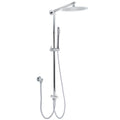 10" Round Rain Handheld Double Shower Head with Sliding Rail and Diverter Set - Chrome
