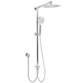 Chrome 10" Round Rain & Handheld Twin Shower Head with Sliding Rail & Diverter Set - Chrome