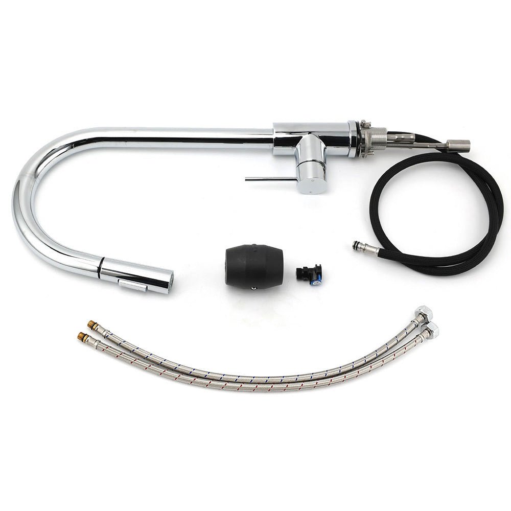 WELS Chrome 2 Modes Spray Pull Out Kitchen Swivel Faucet Sink Tap Laundry Mixer - Furniture > Bathroom > Shower Heads & Screens - Rivercity House & Home Co. (ABN 18 642 972 209) - Affordable Modern Furniture Australia