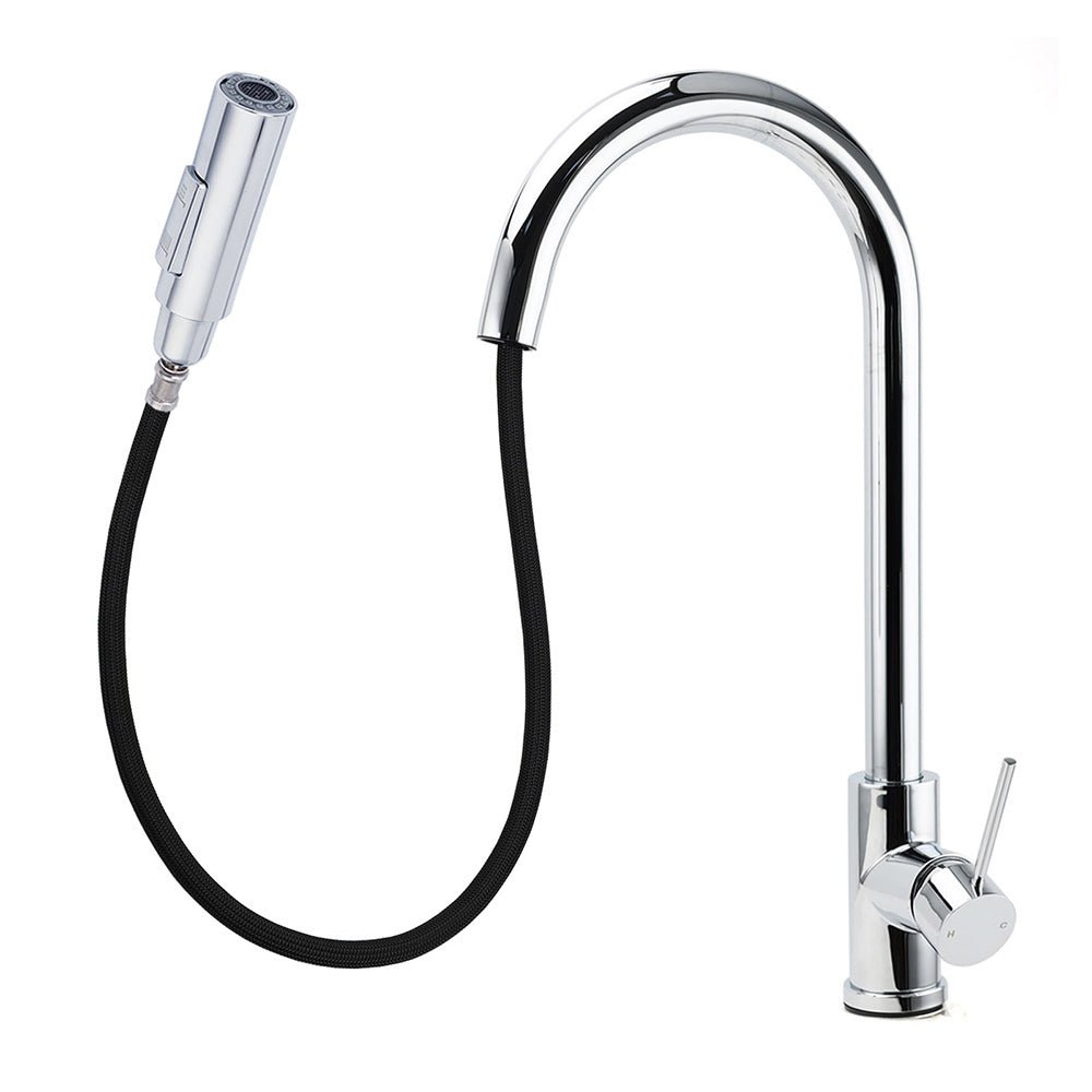 WELS Chrome 2 Modes Spray Pull Out Kitchen Swivel Faucet Sink Tap Laundry Mixer - Furniture > Bathroom > Shower Heads & Screens - Rivercity House & Home Co. (ABN 18 642 972 209) - Affordable Modern Furniture Australia