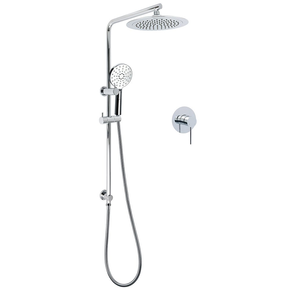 WELS Chrome 9" Rain Shower Head 3 Modes Handheld Rose Slide Rail Set Diverter Mixer - Furniture > Bathroom > Shower Heads & Screens - Rivercity House & Home Co. (ABN 18 642 972 209) - Affordable Modern Furniture Australia