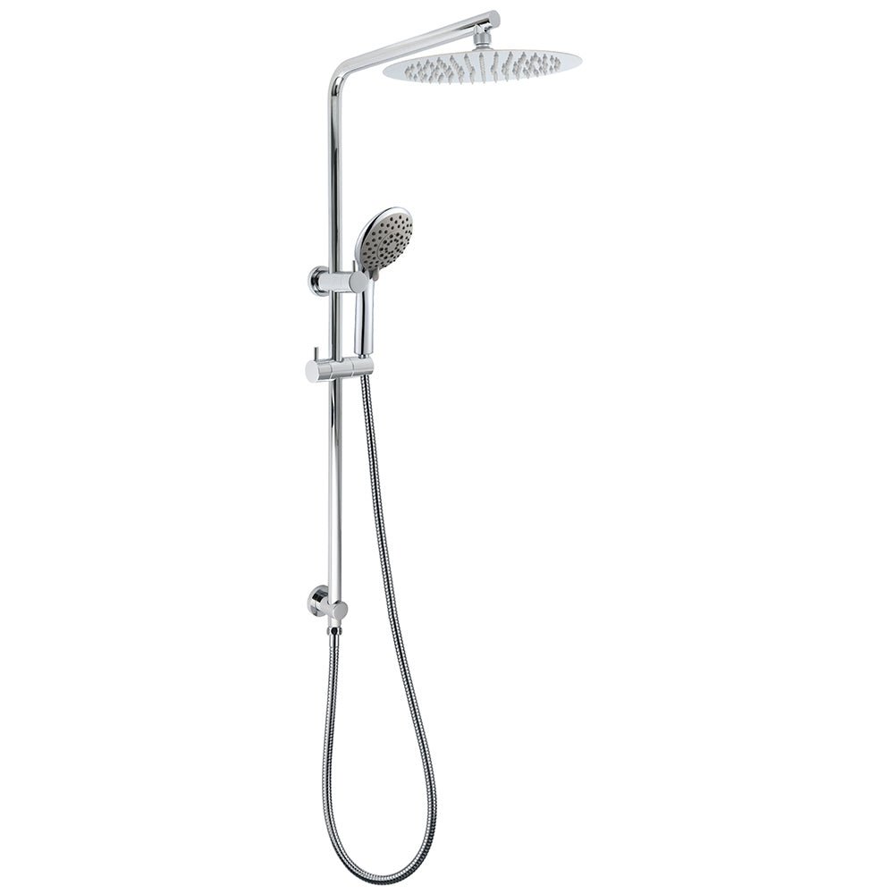 WELS Chrome Dual 10" Slim Rain Shower 5 Modes Handset Mixer Valve Sliding Rail + Single Mixer - Furniture > Bathroom > Shower Heads & Screens - Rivercity House & Home Co. (ABN 18 642 972 209) - Affordable Modern Furniture Australia