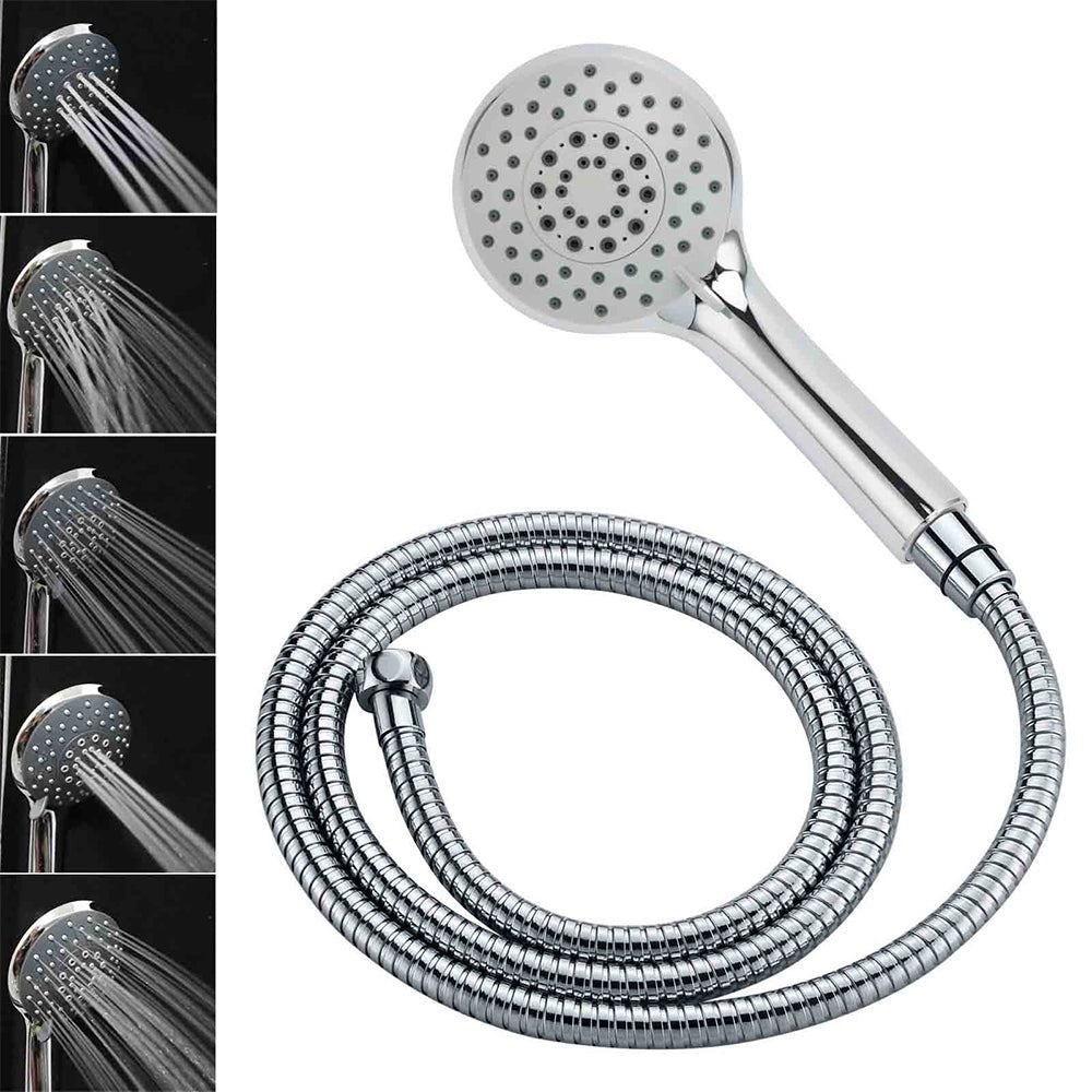 WELS Chrome Dual 10" Slim Rain Shower 5 Modes Handset Turning Mixer Valve Sliding Rail - Furniture > Bathroom > Shower Heads & Screens - Rivercity House & Home Co. (ABN 18 642 972 209) - Affordable Modern Furniture Australia