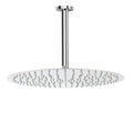 KYLINS 16" Round Rain Shower Head with Ceiling Dropper Extension Arm Set - Chrome