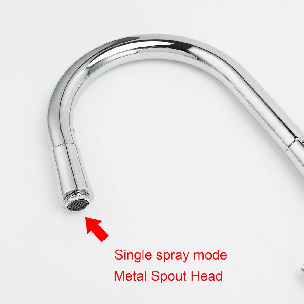 WELS Chrome Pull Out Kitchen Sink Tap Round Basin Mixer Faucet Flexible Spout - Furniture > Bathroom > Shower Heads & Screens - Rivercity House & Home Co. (ABN 18 642 972 209) - Affordable Modern Furniture Australia