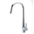 KYLINS Chrome Pull Out Round Basin Kitchen Sink Mixer Tap - Polished Chrome