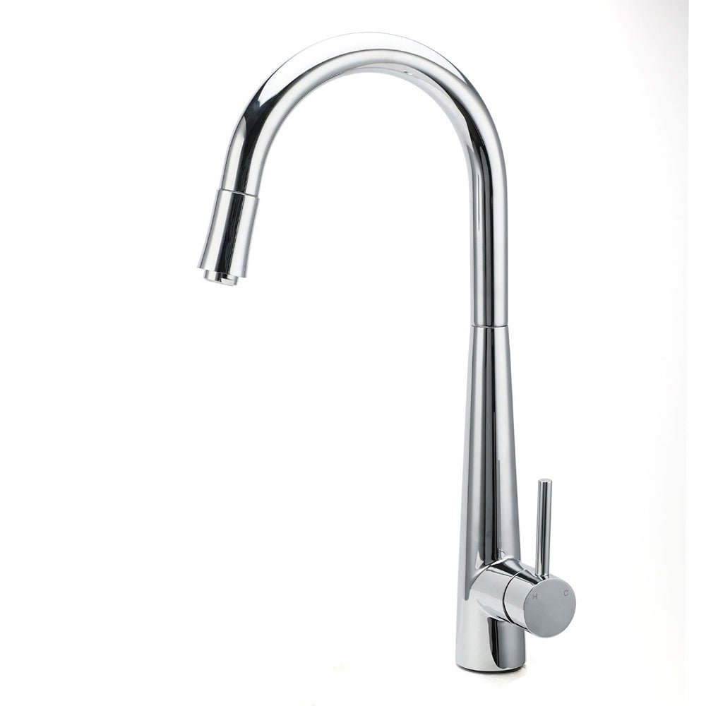 WELS Chrome Pull Out Kitchen Sink Tap Round Basin Mixer Faucet Flexible Spout - Furniture > Bathroom > Shower Heads & Screens - Rivercity House & Home Co. (ABN 18 642 972 209) - Affordable Modern Furniture Australia