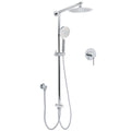 8" Chrome Stainless Steel 2in1 Rain & Handheld Shower Mixer Set - Chrome