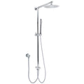 8" Chrome Stainless Steel Rain Head & Handheld Sliding Rail Dual Shower Set - Chrome