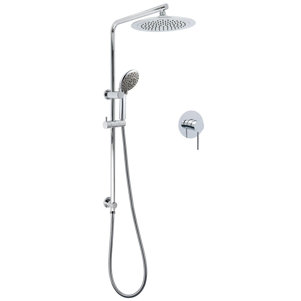 WELS Chrome Round 9" Rain Shower Head 5 Modes Massage Handheld Sliding Rail Set Mixer - Furniture > Bathroom > Shower Heads & Screens - Rivercity House & Home Co. (ABN 18 642 972 209) - Affordable Modern Furniture Australia