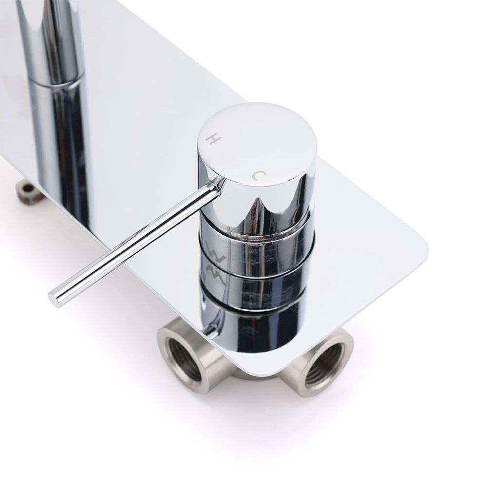 WELS Chrome Round Wall Mounted Basin Vanity Mixer Bath Tub Bubble Faucet Spout - Furniture > Bathroom > Shower Heads & Screens - Rivercity House & Home Co. (ABN 18 642 972 209) - Affordable Modern Furniture Australia