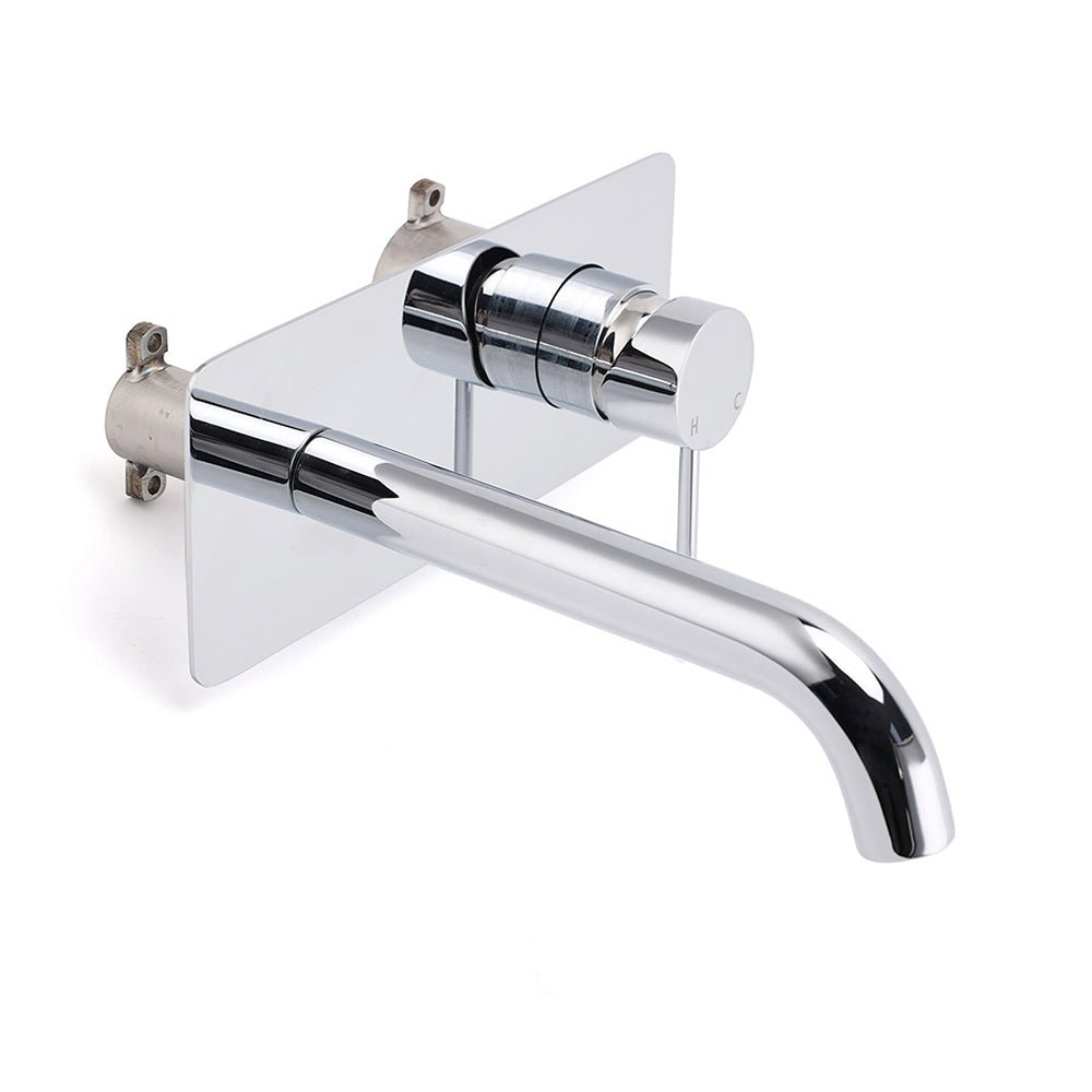 WELS Chrome Round Wall Mounted Basin Vanity Mixer Bath Tub Bubble Faucet Spout - Furniture > Bathroom > Shower Heads & Screens - Rivercity House & Home Co. (ABN 18 642 972 209) - Affordable Modern Furniture Australia