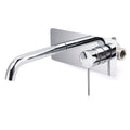 Chrome Round Wall Mounted Basin Vanity Mixer Faucet with Bubble Spout - Polished Chrome