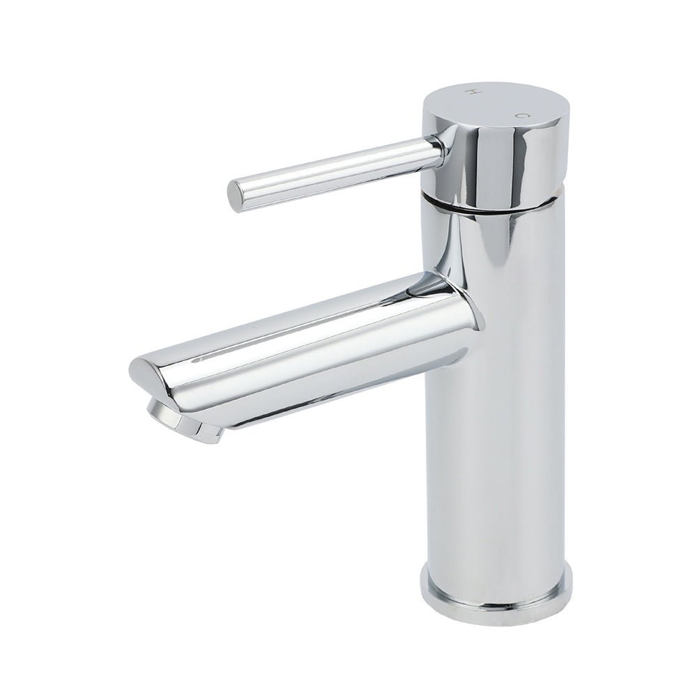 WELS Chrome Short Kitchen Laundry Round Basin Mixer Vanity Sink Faucet Tap Set - Furniture > Bathroom > Shower Heads & Screens - Rivercity House & Home Co. (ABN 18 642 972 209) - Affordable Modern Furniture Australia