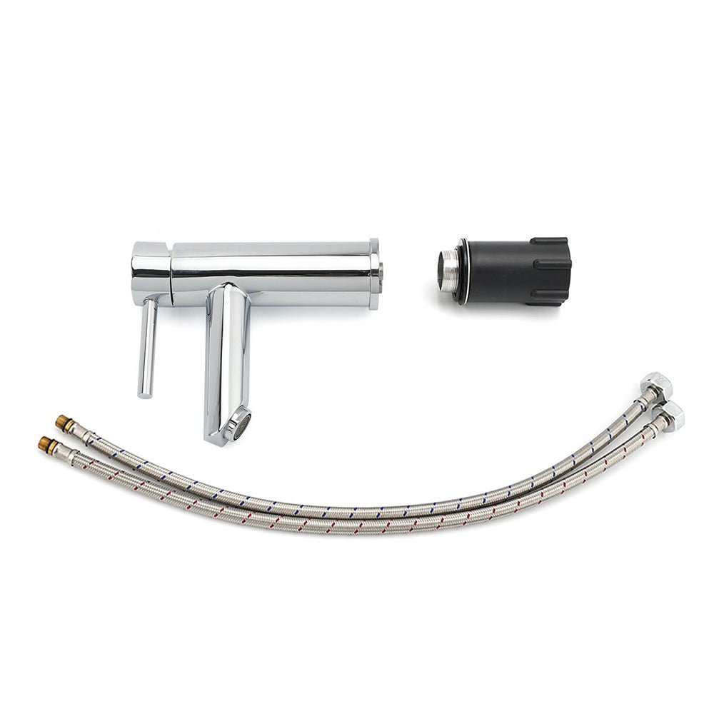 WELS Chrome Short Kitchen Laundry Round Basin Mixer Vanity Sink Faucet Tap Set - Furniture > Bathroom > Shower Heads & Screens - Rivercity House & Home Co. (ABN 18 642 972 209) - Affordable Modern Furniture Australia