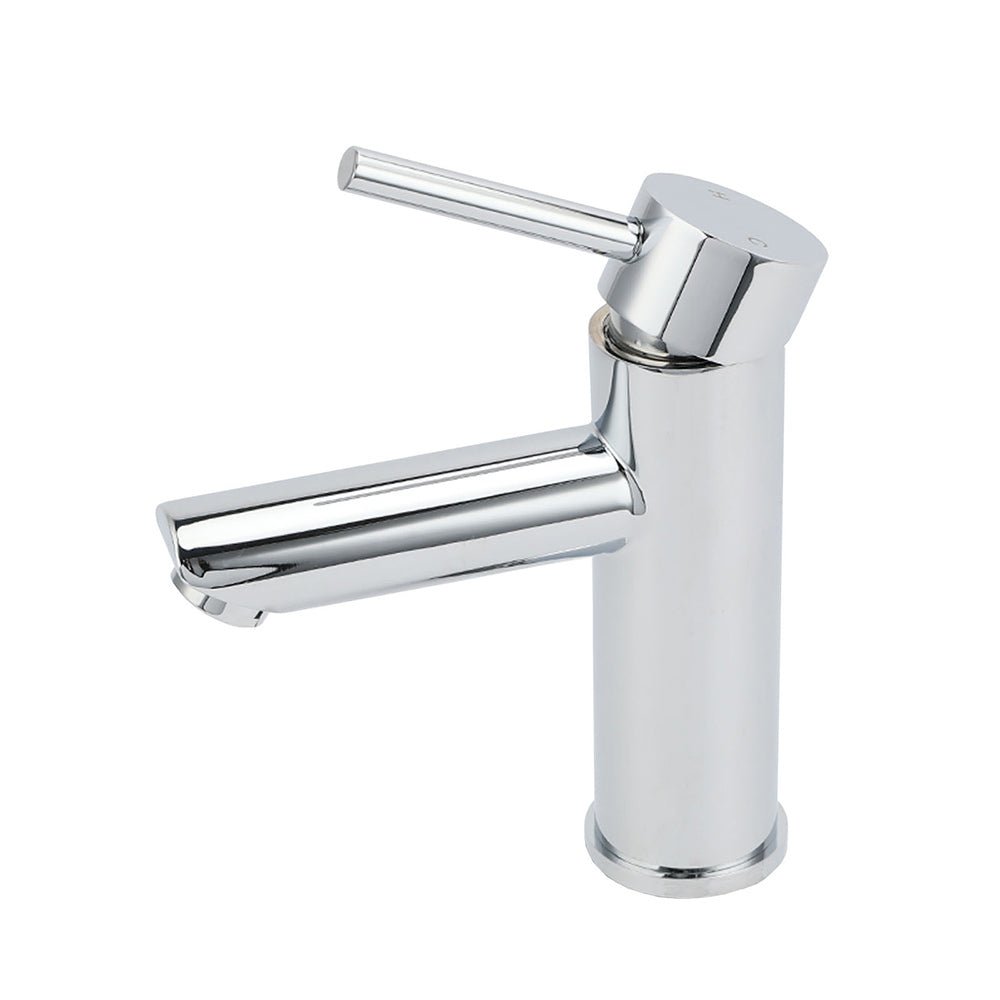 WELS Chrome Short Kitchen Laundry Round Basin Mixer Vanity Sink Faucet Tap Set - Furniture > Bathroom > Shower Heads & Screens - Rivercity House & Home Co. (ABN 18 642 972 209) - Affordable Modern Furniture Australia