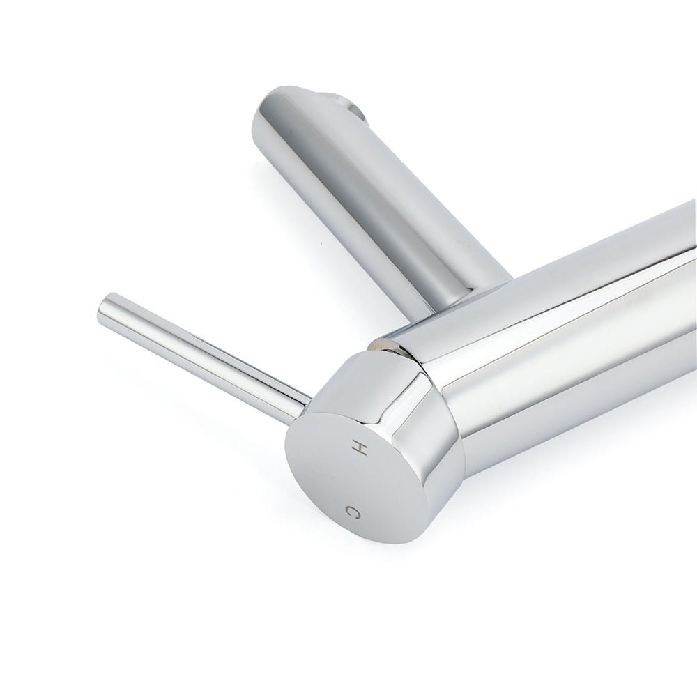 WELS Chrome Short Kitchen Laundry Round Basin Mixer Vanity Sink Faucet Tap Set - Furniture > Bathroom > Shower Heads & Screens - Rivercity House & Home Co. (ABN 18 642 972 209) - Affordable Modern Furniture Australia