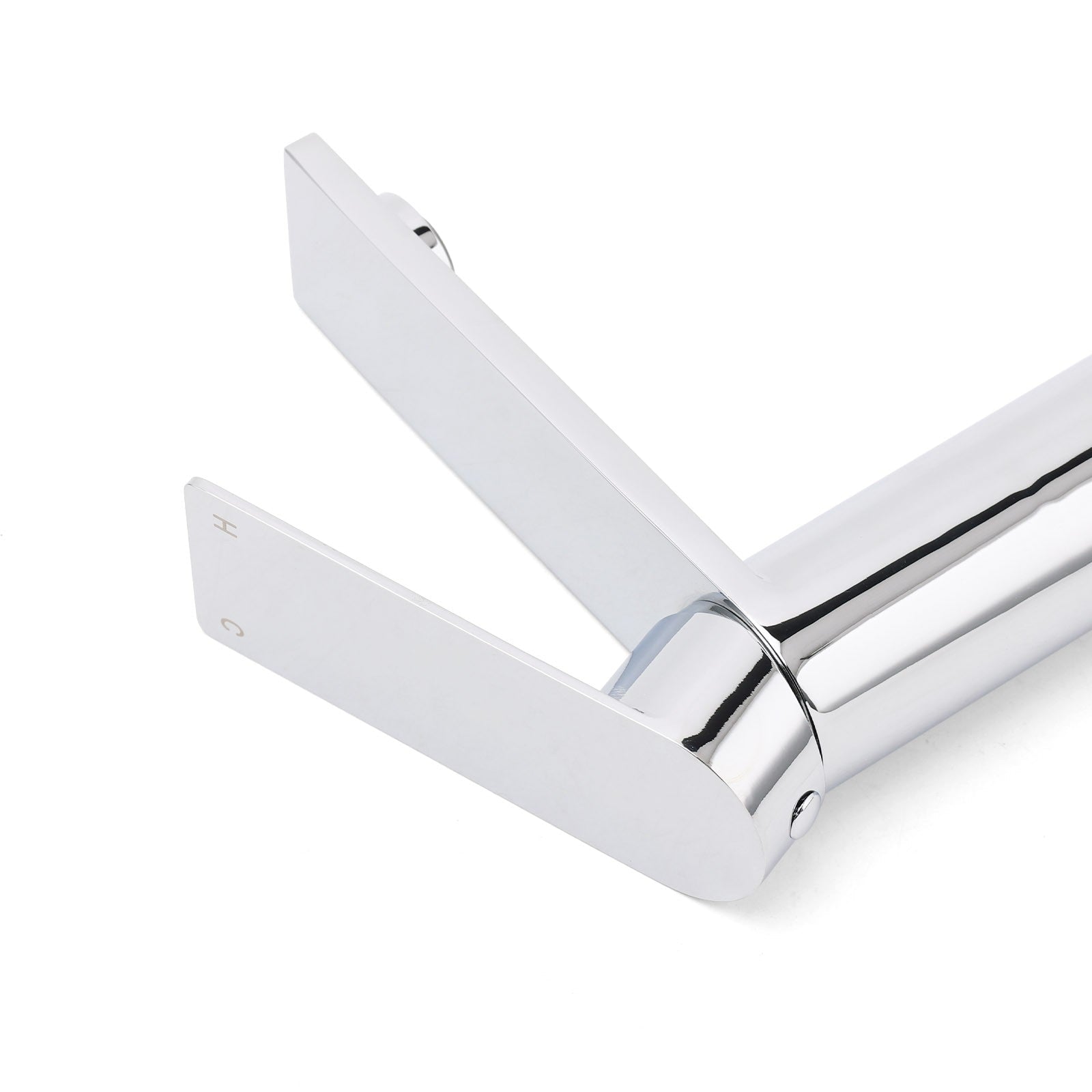 WELS Chrome Square Bathroom Short Basin Mixer Vanity Sink Faucet Tap Flat Lever - Furniture > Bathroom > Shower Heads & Screens - Rivercity House & Home Co. (ABN 18 642 972 209) - Affordable Modern Furniture Australia