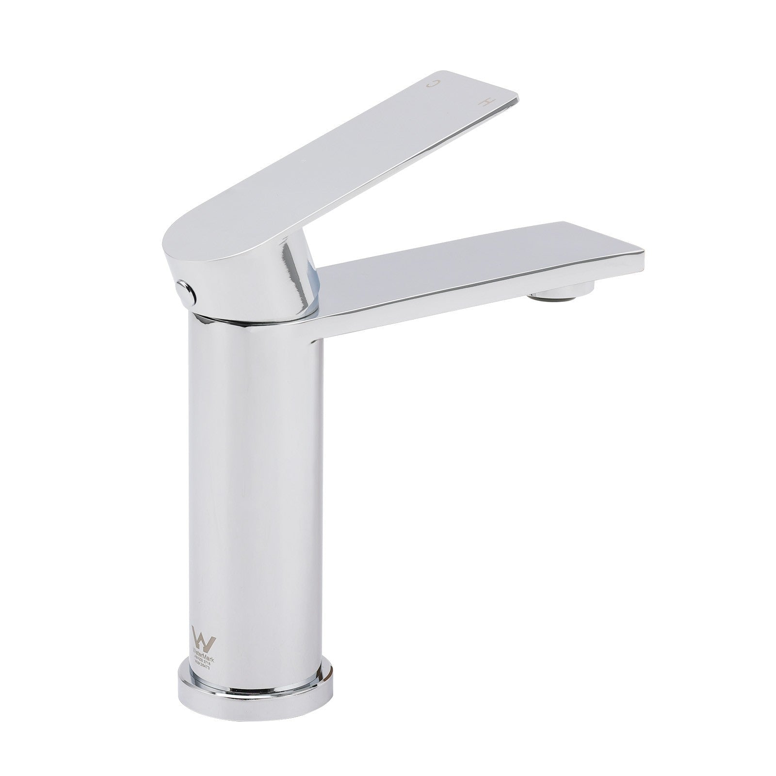WELS Chrome Square Bathroom Short Basin Mixer Vanity Sink Faucet Tap Flat Lever - Furniture > Bathroom > Shower Heads & Screens - Rivercity House & Home Co. (ABN 18 642 972 209) - Affordable Modern Furniture Australia